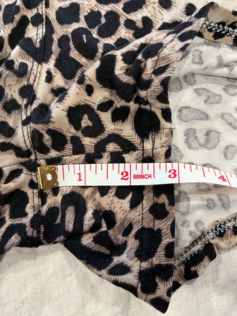 🌈 3/$10 Leopard Print 3” Women’s High-Rise Shorts - Brown - Picture 4 of 4